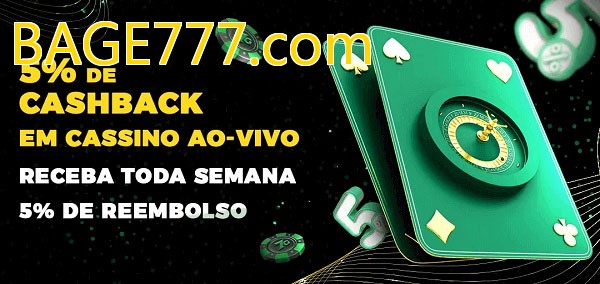 Promoções do cassino ao Vivo BAGE777.com